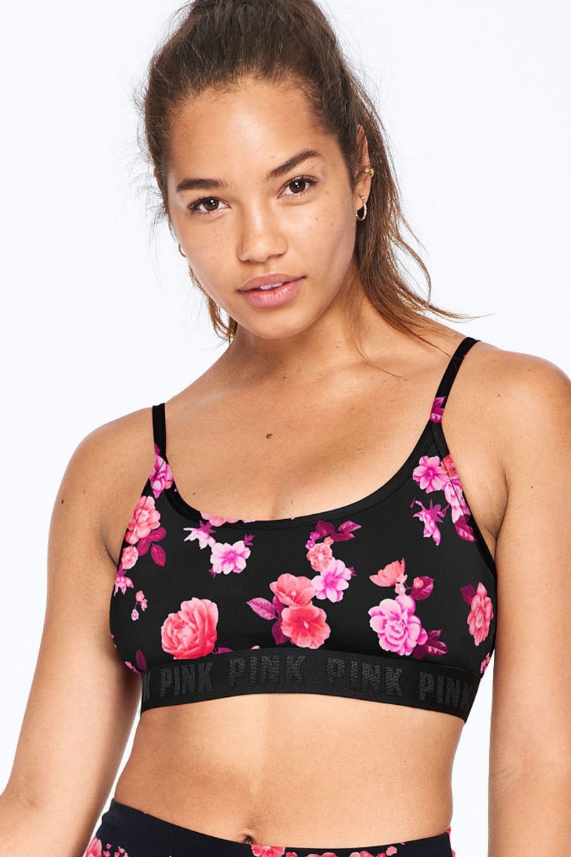 Chalk Rose Victoria\'s Secret Ultimate Scoop Lightly Lined Sports Bra | 5863NZQRT