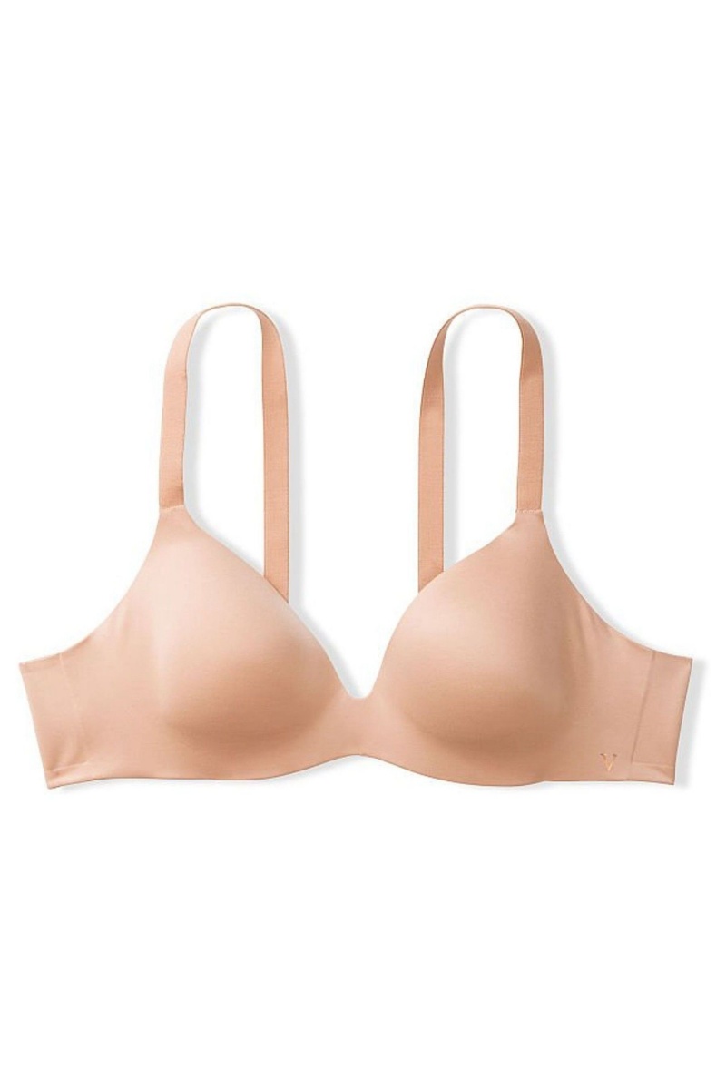 Champagne Nude Victoria's Secret Bare Smooth Lightly Lined Plunge Non Wired Bra | 2469ZGJEB