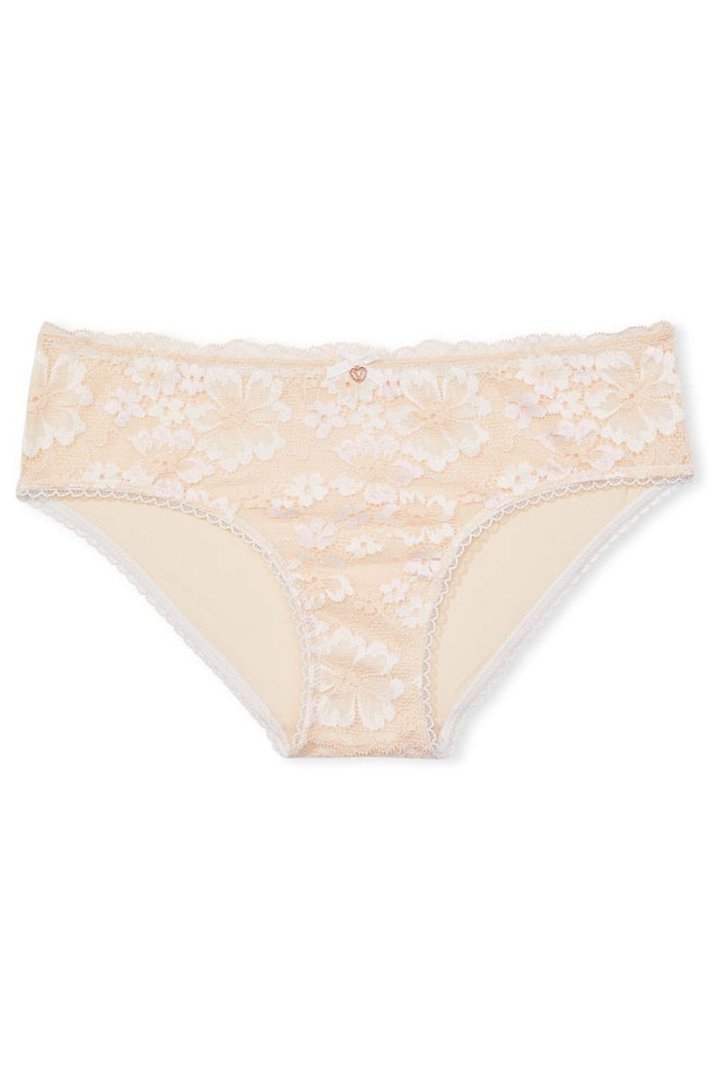 Champagne Nude Victoria's Secret Body by Victoria Lace Hipster Knickers | 5482QCBYI