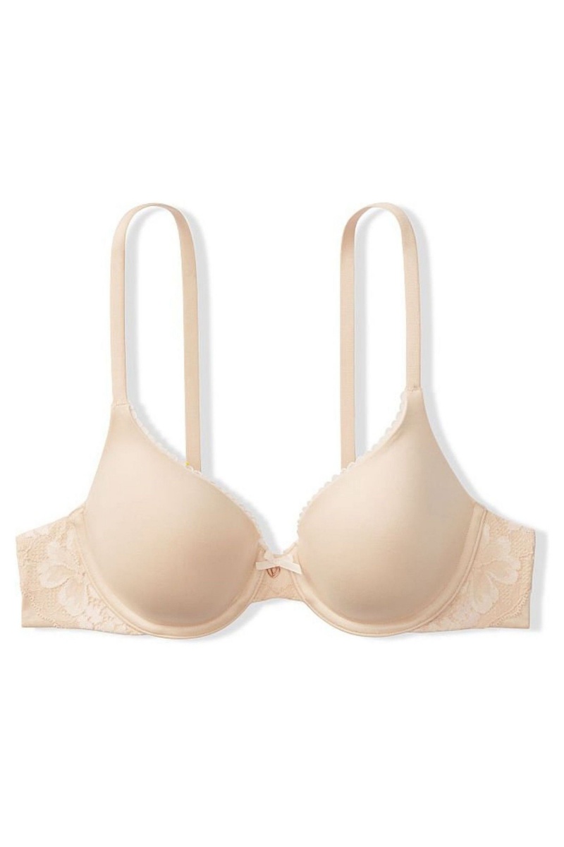 Champagne Nude Victoria's Secret Body by Victoria Smooth Full Cup Push Up Bra | 4386NTCHZ