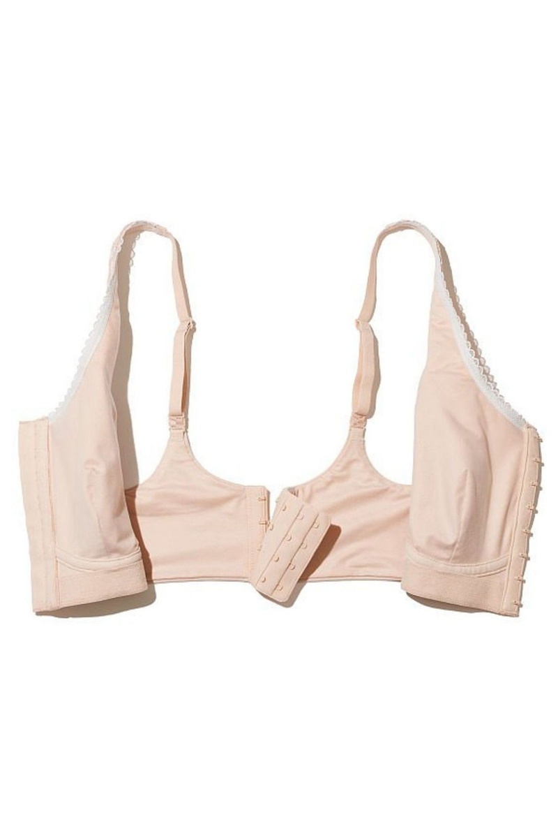 Champagne Nude Victoria's Secret Body by Victoria Front Fastening Non Wired Post Surgery Bra | 6750OGUZM