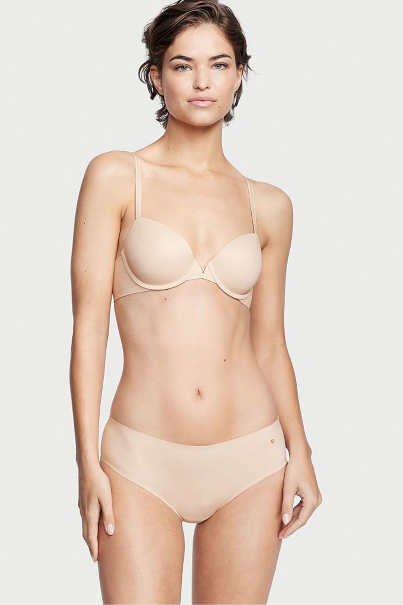 Champagne Nude Victoria's Secret Love Cloud Smooth Hipster Knickers | 1752BVDTK