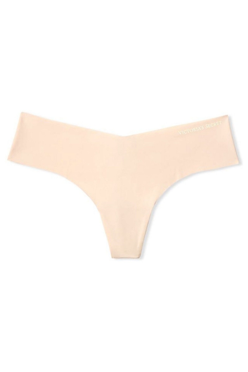 Champagne Nude Victoria's Secret Sexy Illusions by Victorias Secret Smooth No Show Thong Knickers | 7930NPUTD