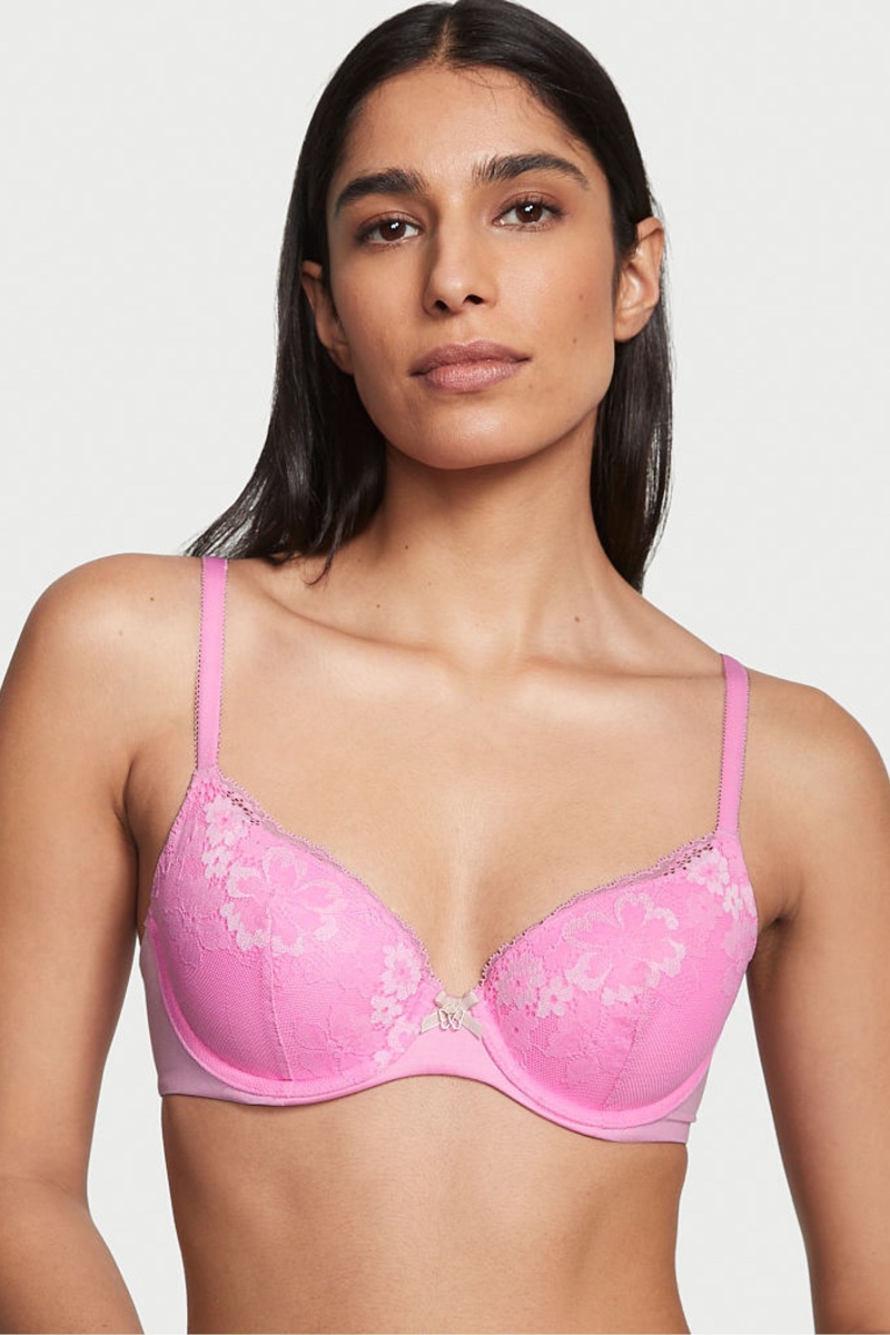 Clay Brown Victoria's Secret Body by Victoria Lace Lightly Lined Demi Bra | 3417NTLQZ