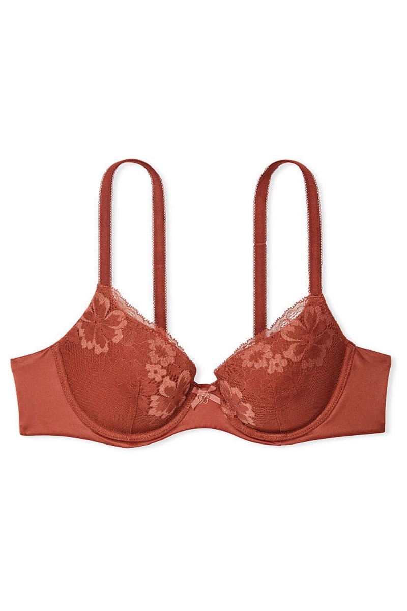 Clay Brown Victoria's Secret Body by Victoria Lace Lightly Lined Demi Bra | 7361SXOUC