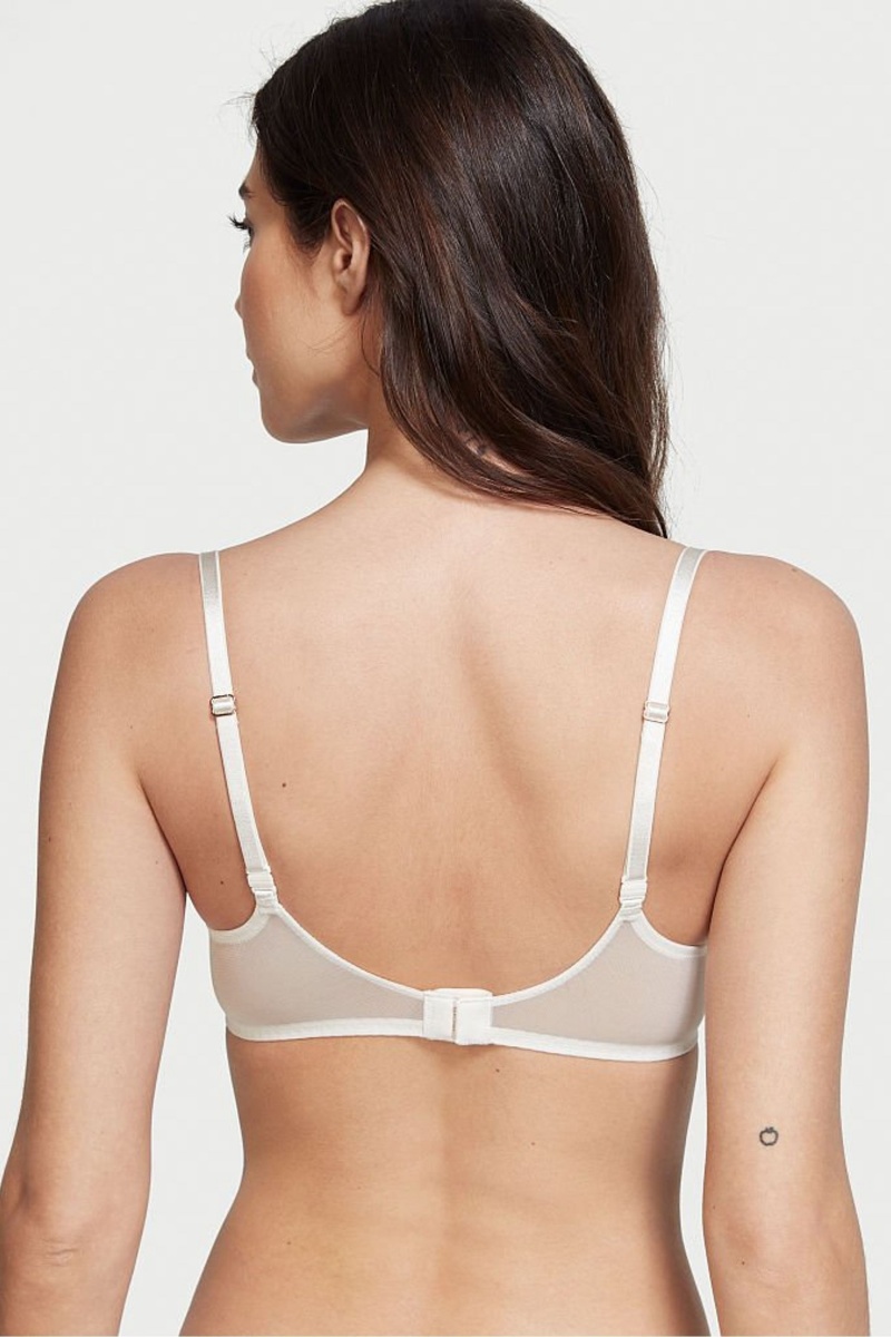 Coconut White Lace Victoria's Secret Dream Angels Bra | 9740YQLPI