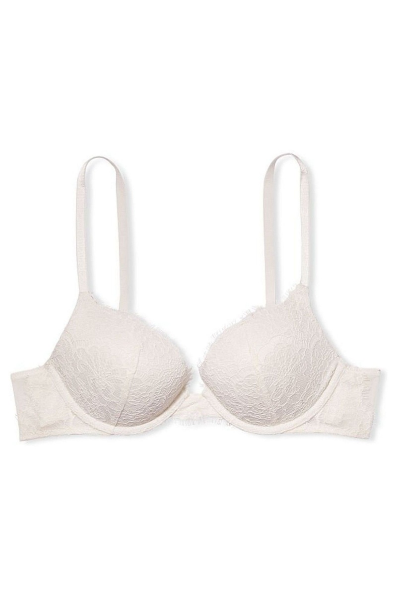 Coconut White Lace Victoria's Secret Dream Angels Bra | 0492KFBNW