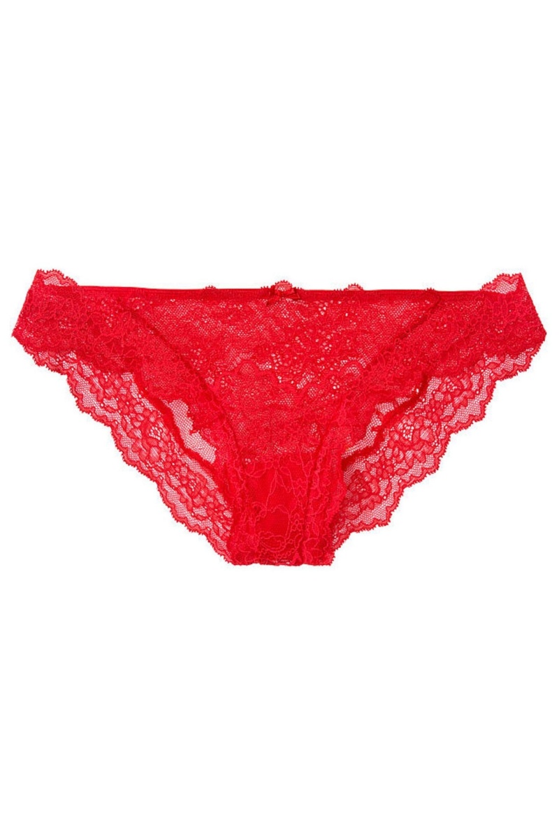 Coconut White Victoria's Secret Dream Angels Lace Cheeky Knickers | 5671XKNOU