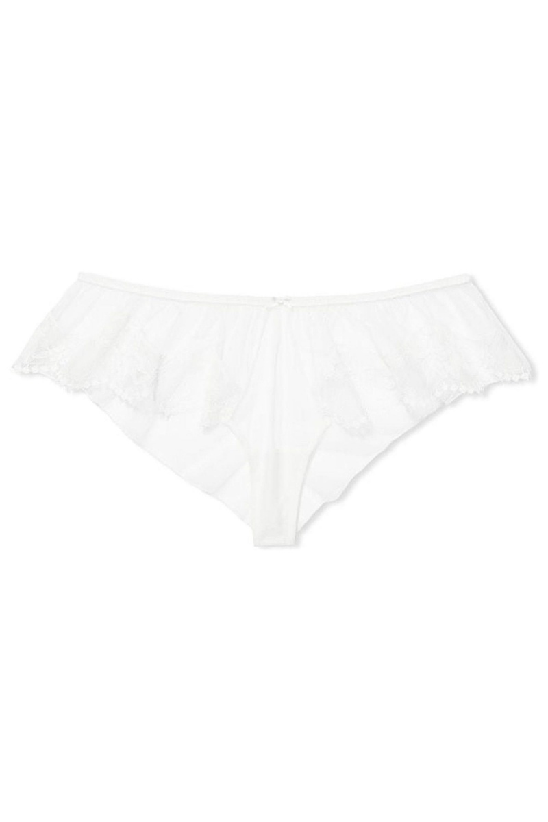 Coconut White Victoria's Secret Dream Angels Lace Cheeky Knickers | 9408IEJFV