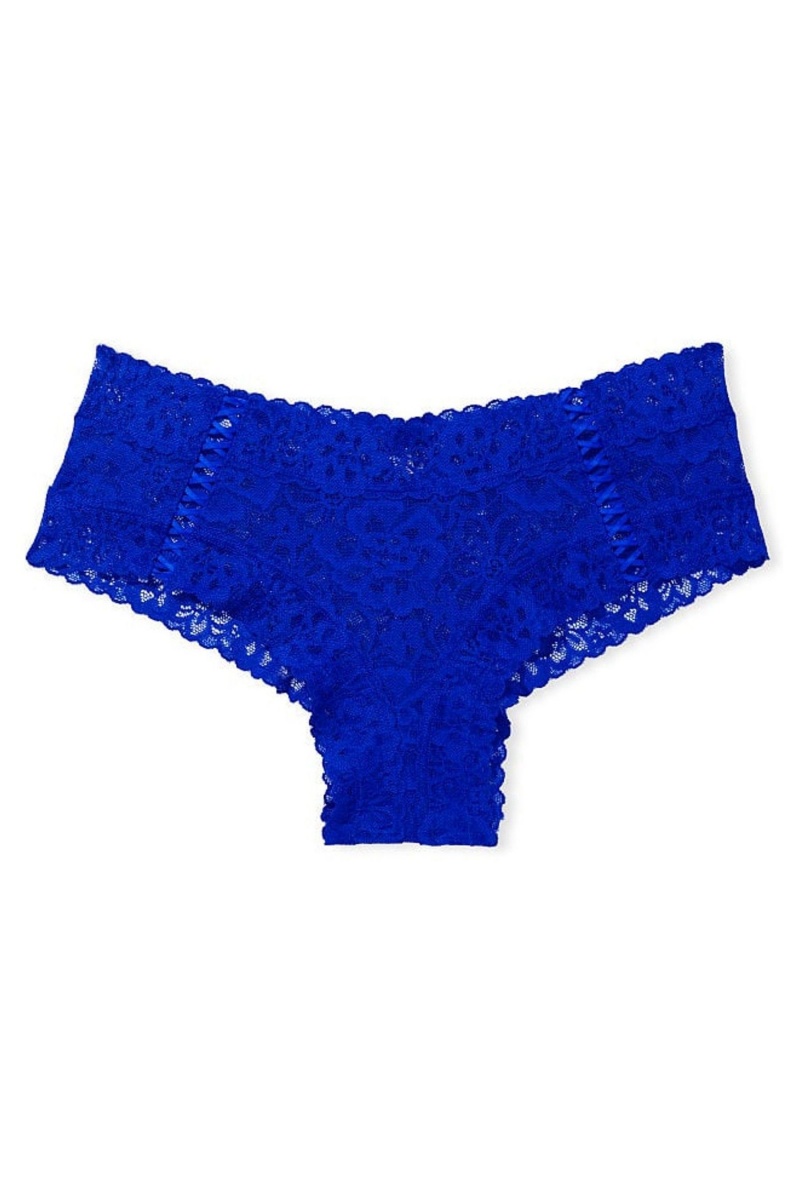 Cool Aqua Blue Victoria's Secret The Lacie Lace Cheeky Knickers | 8756LWESK