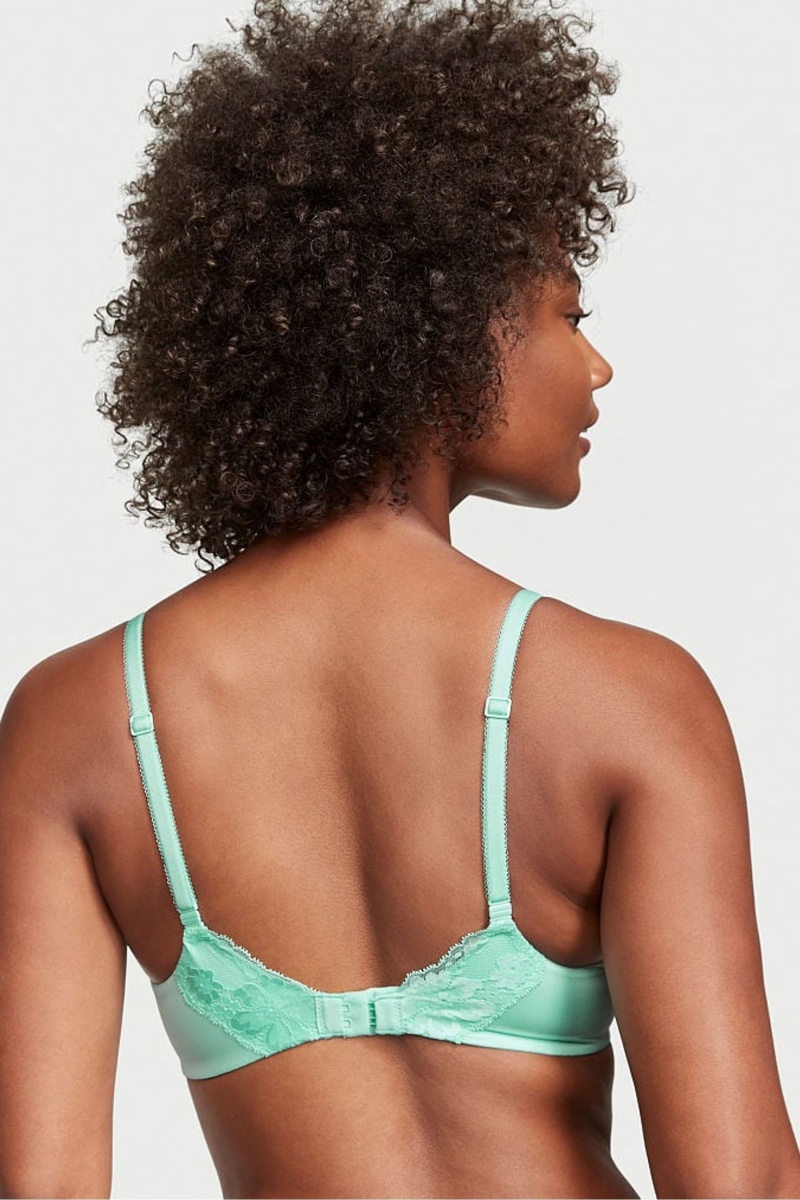 Creme De Mint Green Victoria's Secret Body by Victoria Lace Lightly Lined Full Cup Bra | 3015AMKPC