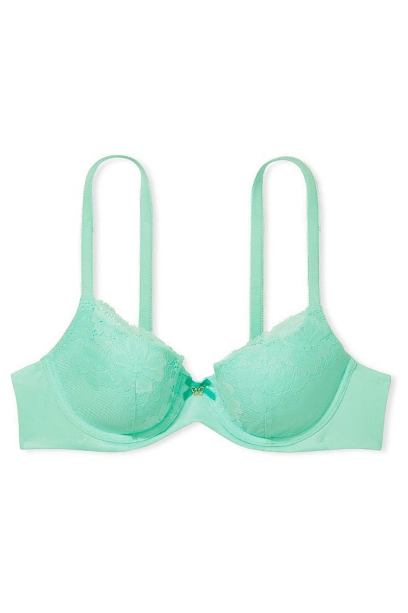 Creme De Mint Green Victoria's Secret Body by Victoria Lace Lightly Lined Full Cup Bra | 3015AMKPC