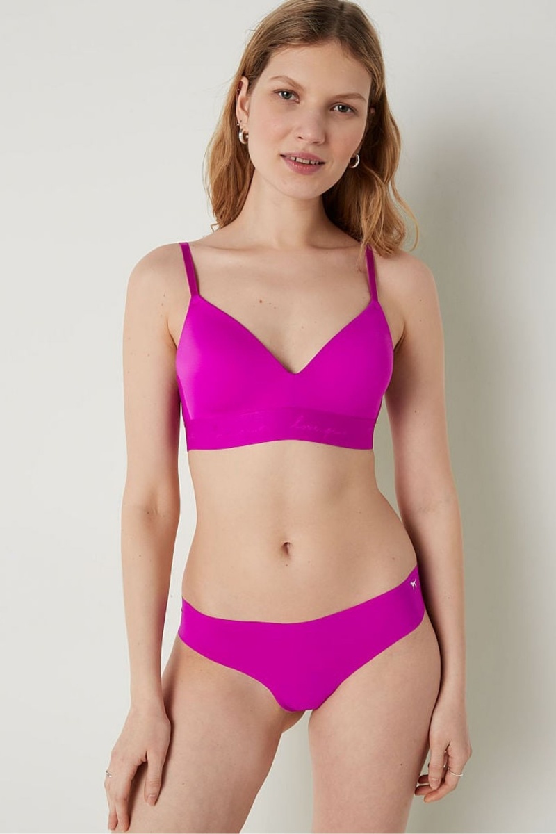 Dahlia Magenta Pink Victoria's Secret Wear Everywhere Smooth Lightly Lined Non Wired T-Shirt Bra | 1628PUQVO