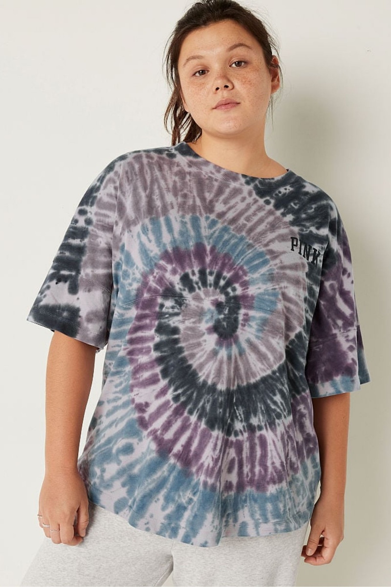 Dark Steel Grey Victoria's Secret Shine Oversized Short Sleeve T-Shirt | 1204UXTPO