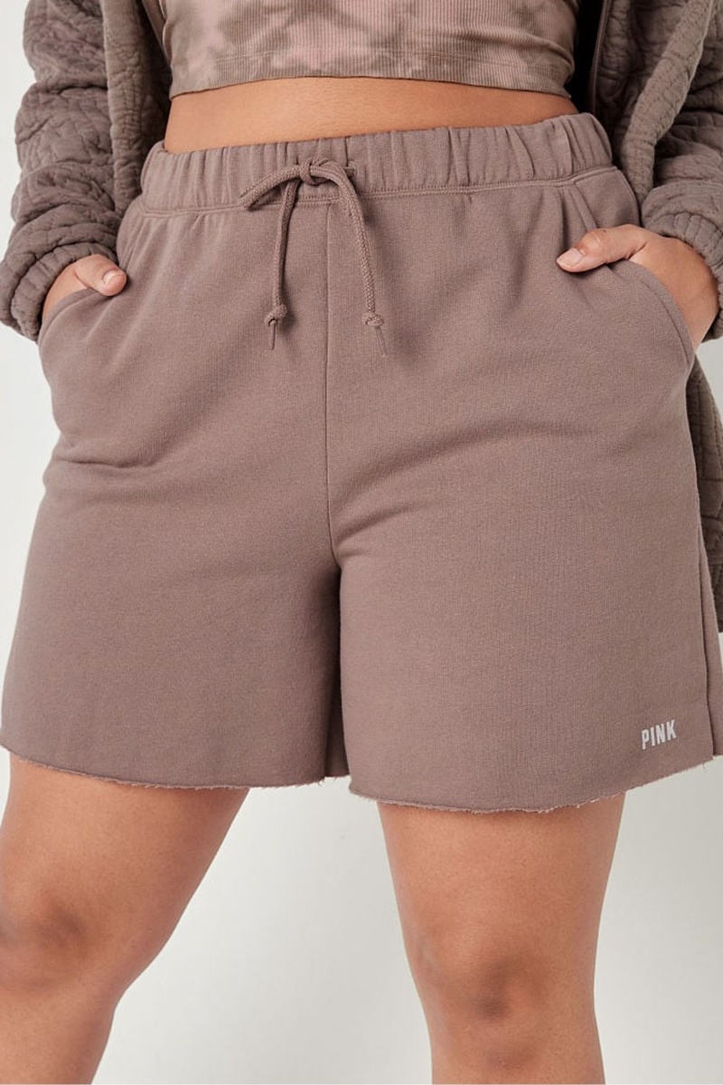 Dreamy Pink Victoria\'s Secret Fleece Lounge High Waist Short | 5371FJBPK