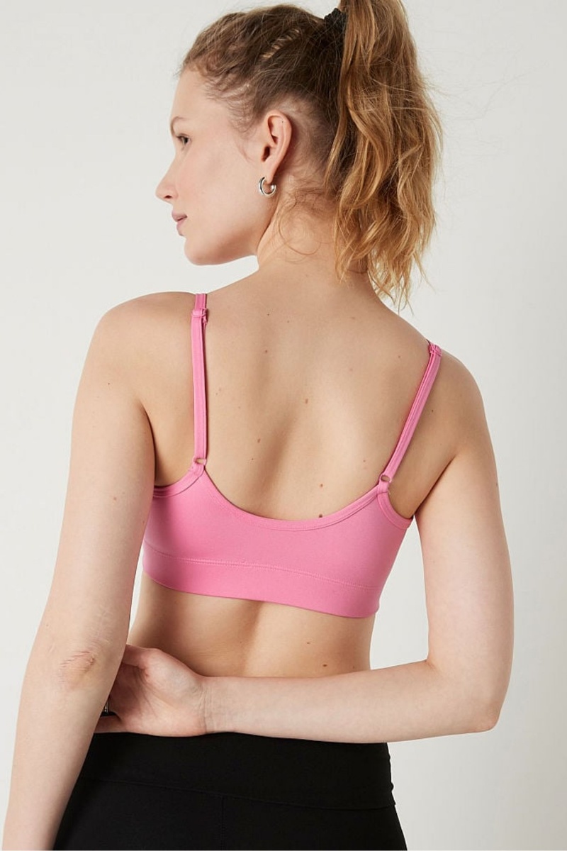 Dreamy Pink Victoria's Secret Lightly Lined Scoop Sports Bra | 1253ZOXIK