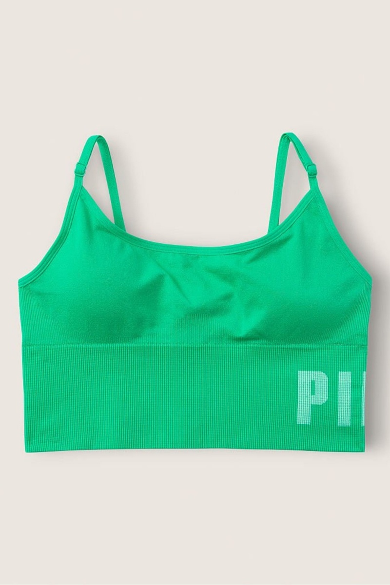 Electric Green Victoria's Secret Seamless Seamless Lightly Lined Low Impact Sports Bra | 0317DZEMG