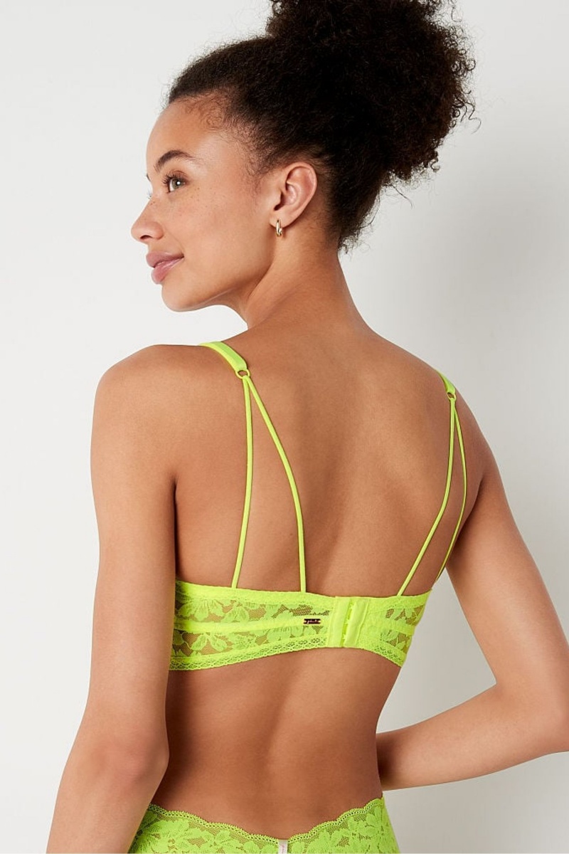 Electro Yellow Victoria's Secret Wear Everywhere Lace Wired Push Up Bralette | 1042LTQAY