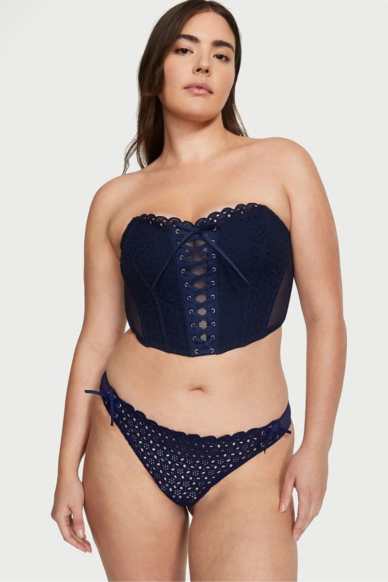 Ensign Victoria's Secret Dream Angels Dream Angels Eyelet Lace Up Strapless Bra Top | 5486ZNJXE