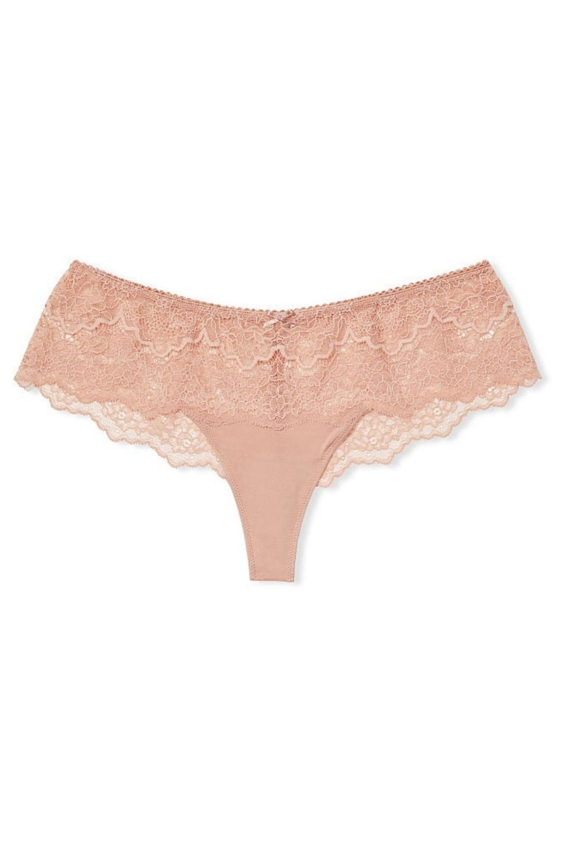 Evening Blush Nude Lace Victoria's Secret Dream Angels Knickers | 4719OWCER