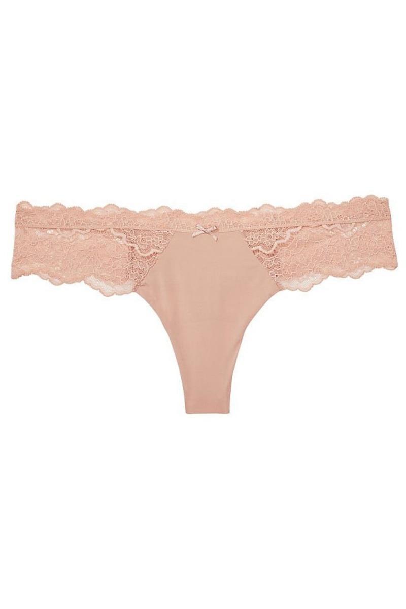 Evening Blush Pink Lace Trim Victoria's Secret Dream Angels Knickers | 6907EABOJ