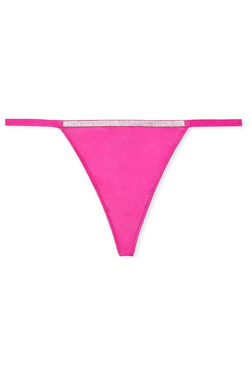 Fuschia Frenzy Pink Victoria's Secret Very Sexy Smooth Shine Strap Knickers | 2457TOFJS