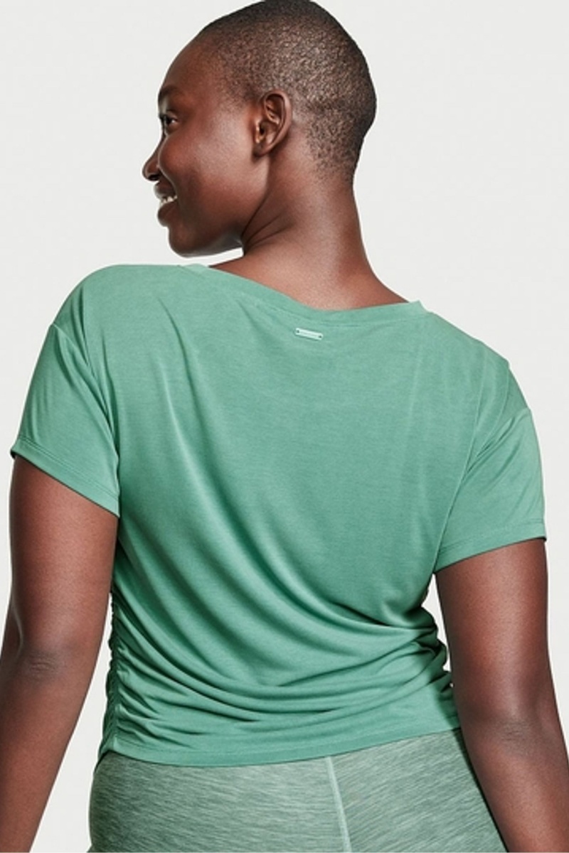 Gem Green Victoria's Secret Ruched Modal T-Shirt | 2361PGJOY