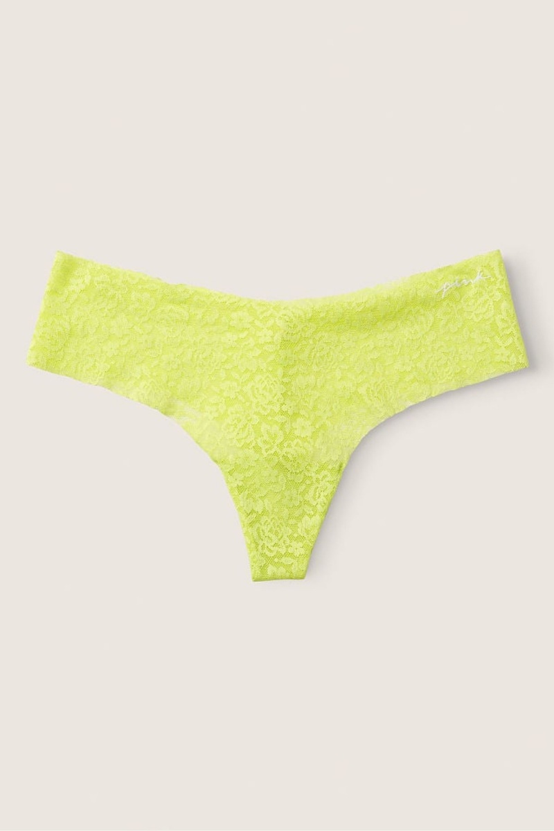 Green Spring Victoria\'s Secret No-Show No Show Thong Lace Knickers | 1598UGEXL