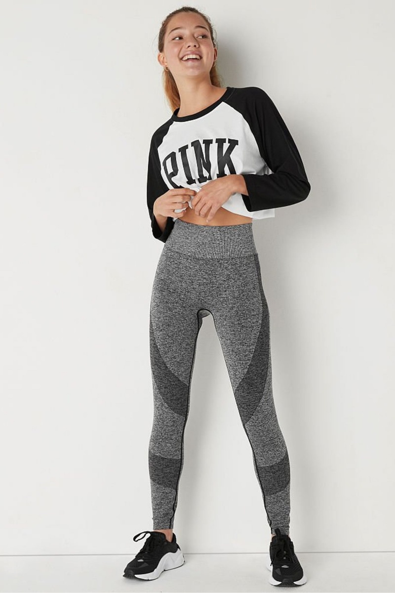 Grey Marl Victoria\'s Secret Seamless High Waist Full Length Workout Tight | 2903LRXHY