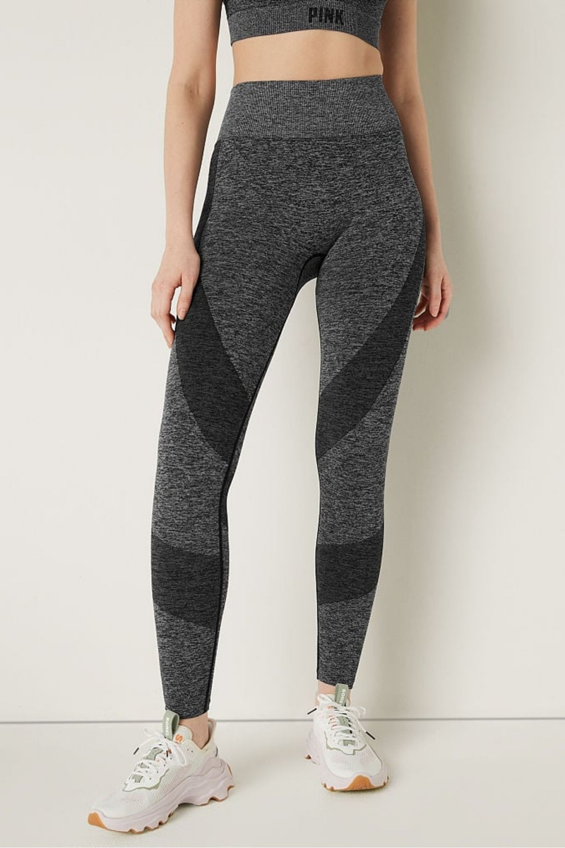 Grey Oasis Marl Victoria\'s Secret Seamless High Waist Legging | 9147YVAEX