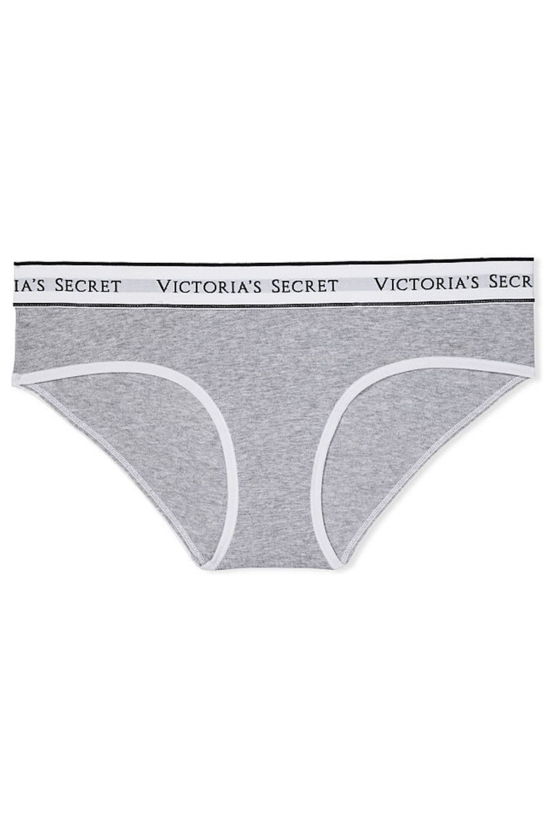 Heather Grey Victoria's Secret Logo Knickers | 5840SCFWZ