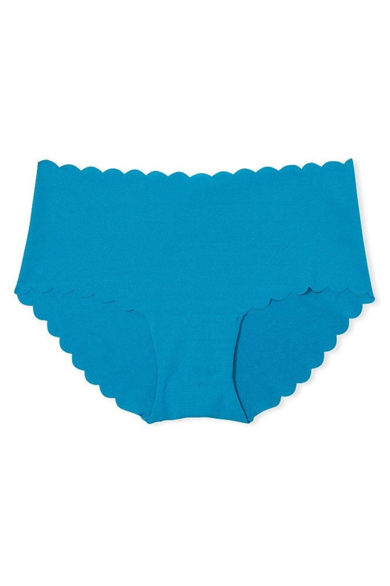 High Dive Blue Victoria's Secret No Show Scallop Hipster Knickers | 0857HEPMG