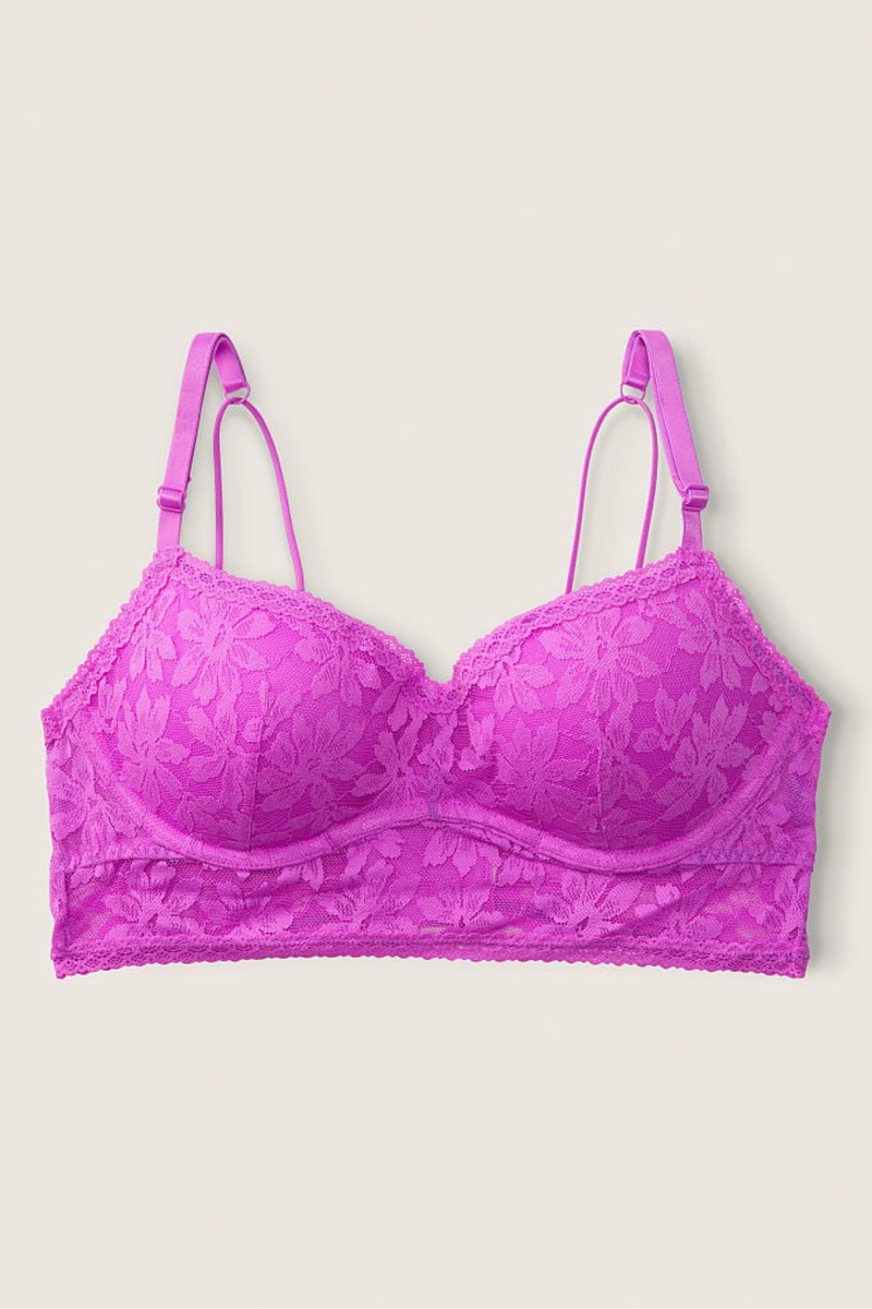 House Party Purple Victoria's Secret Lace Wired Push Up Bralette | 3794SHCZF