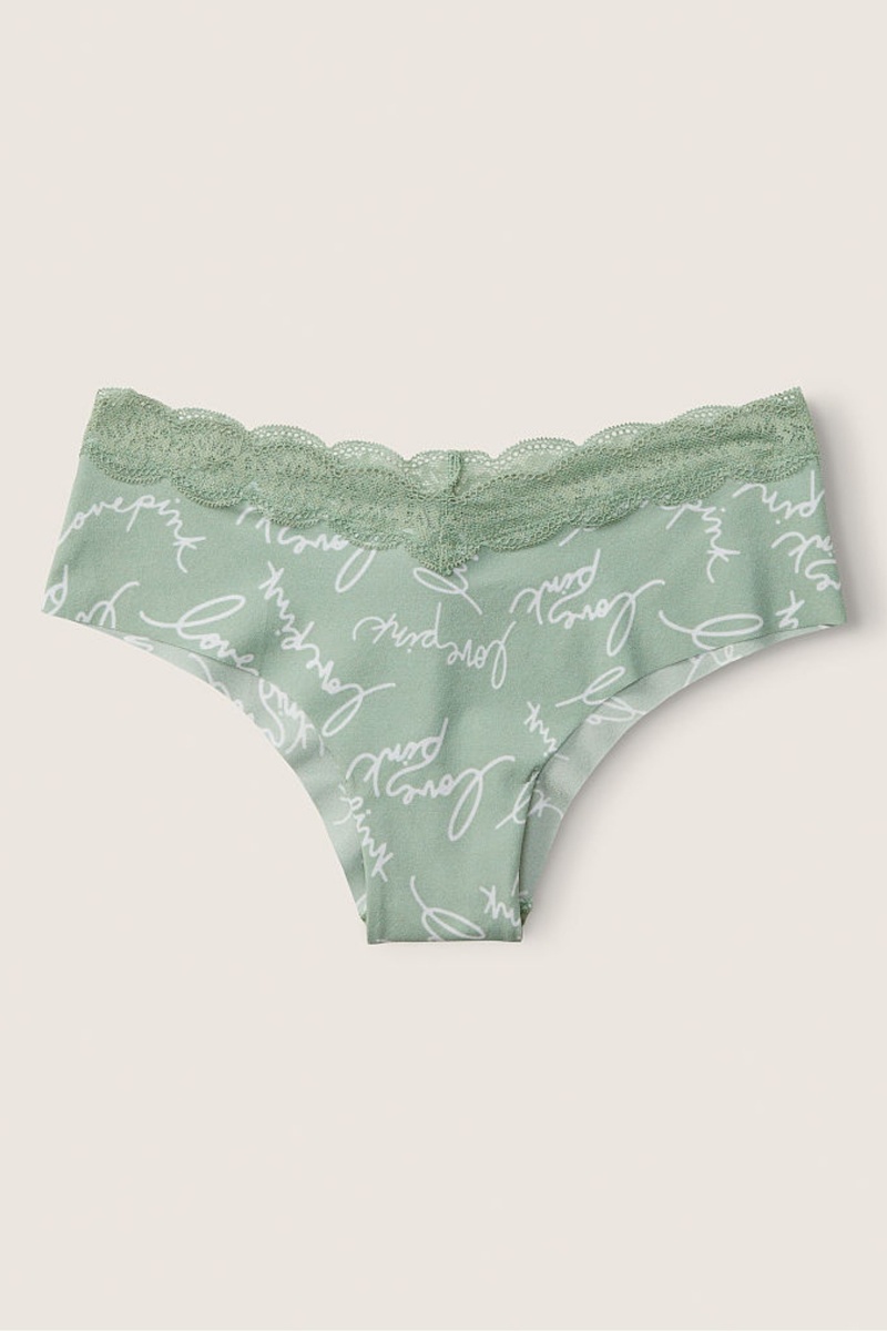 Iceberg Green Script Victoria's Secret No-Show No Show Cheeky Knickers | 2317CAVZU