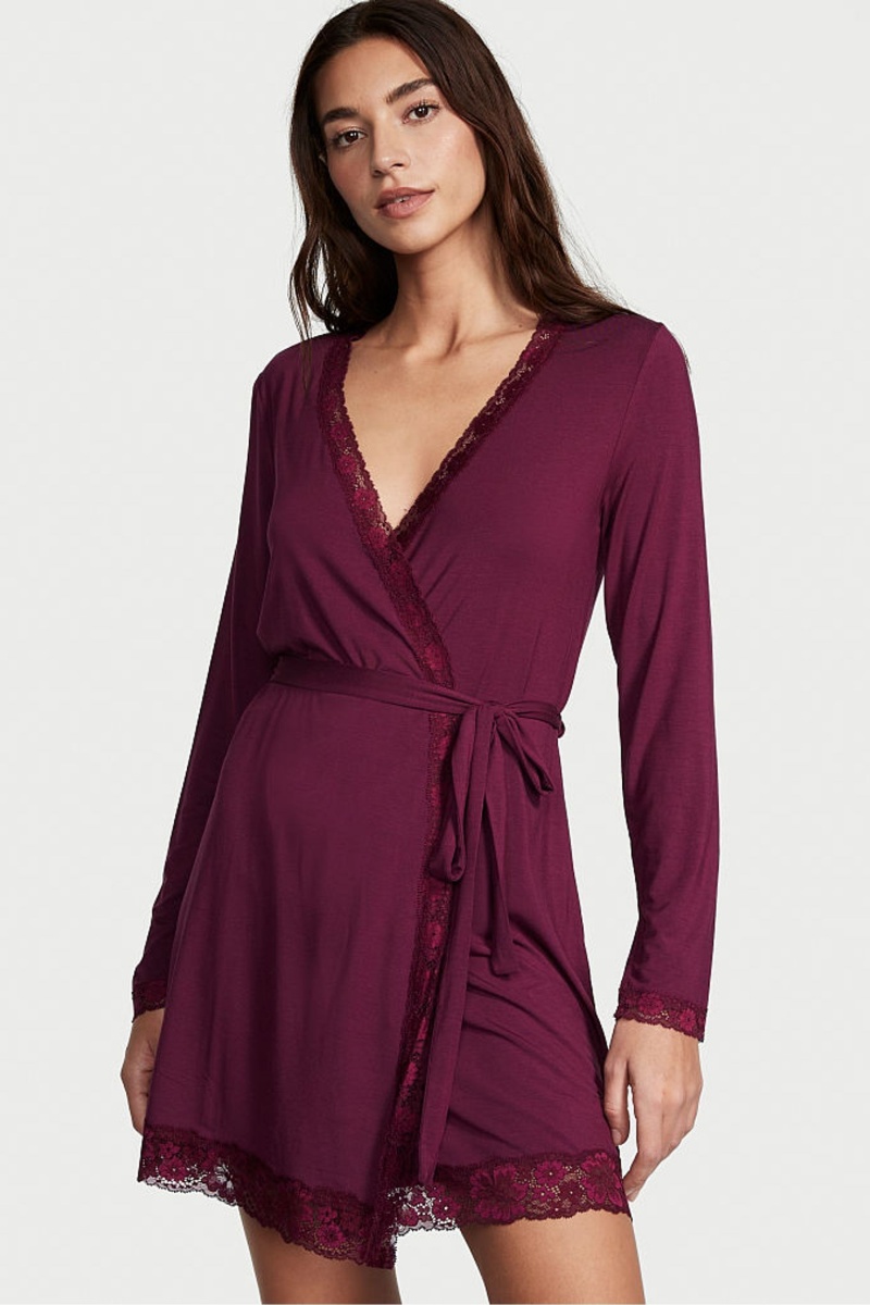 Kir Purple Victoria\'s Secret Modal Kimono Robe | 4639YTCBA