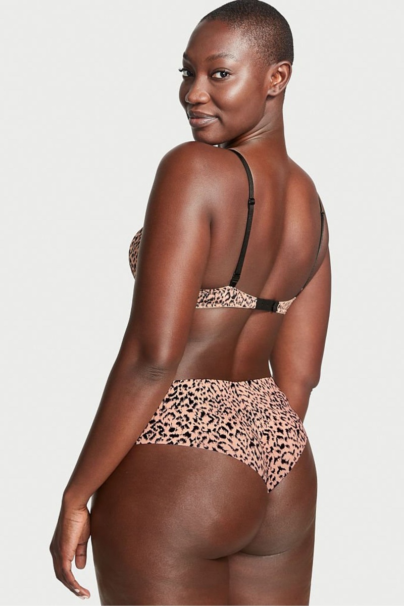 Leopard Print Victoria's Secret No-Show Leopard Print Cheeky Panty | 8467NSRQU