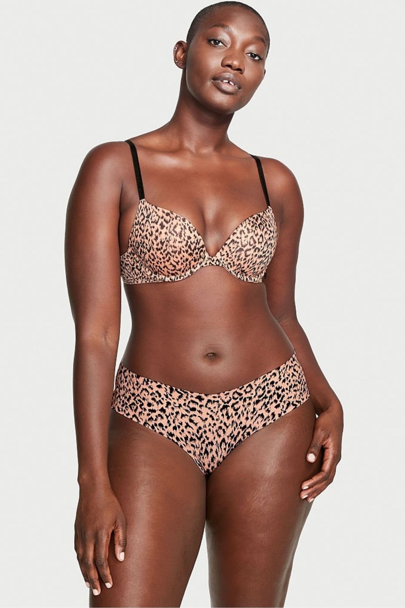 Leopard Print Victoria\'s Secret No-Show Leopard Print Cheeky Panty | 8467NSRQU