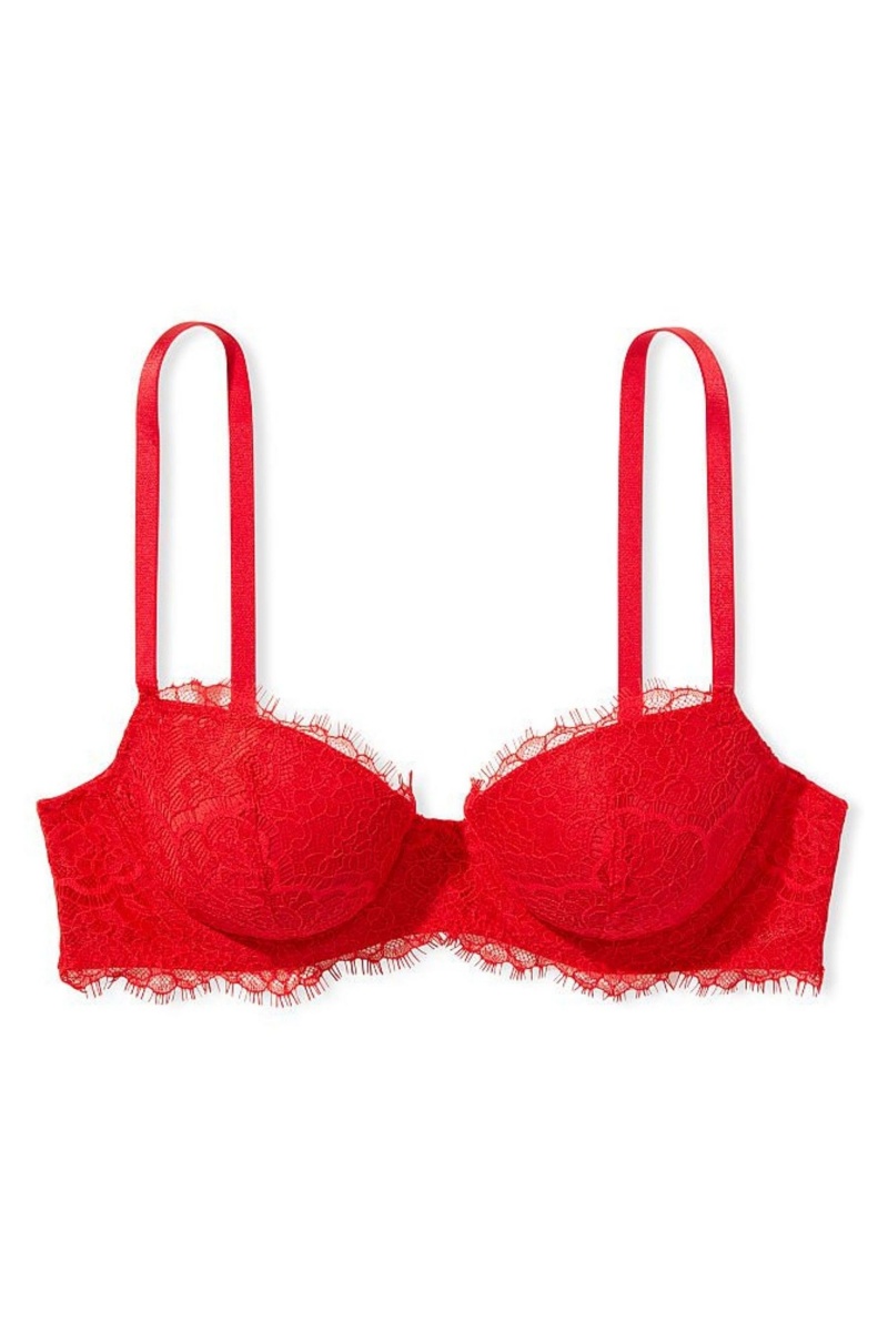 Lipstick Red Lace Victoria's Secret Dream Angels Bra | 3921NVTXJ