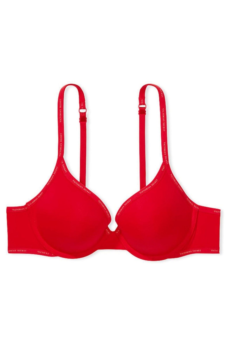 Lipstick Red Victoria's Secret The T-Shirt Logo Strap Bra | 7609MZGHY