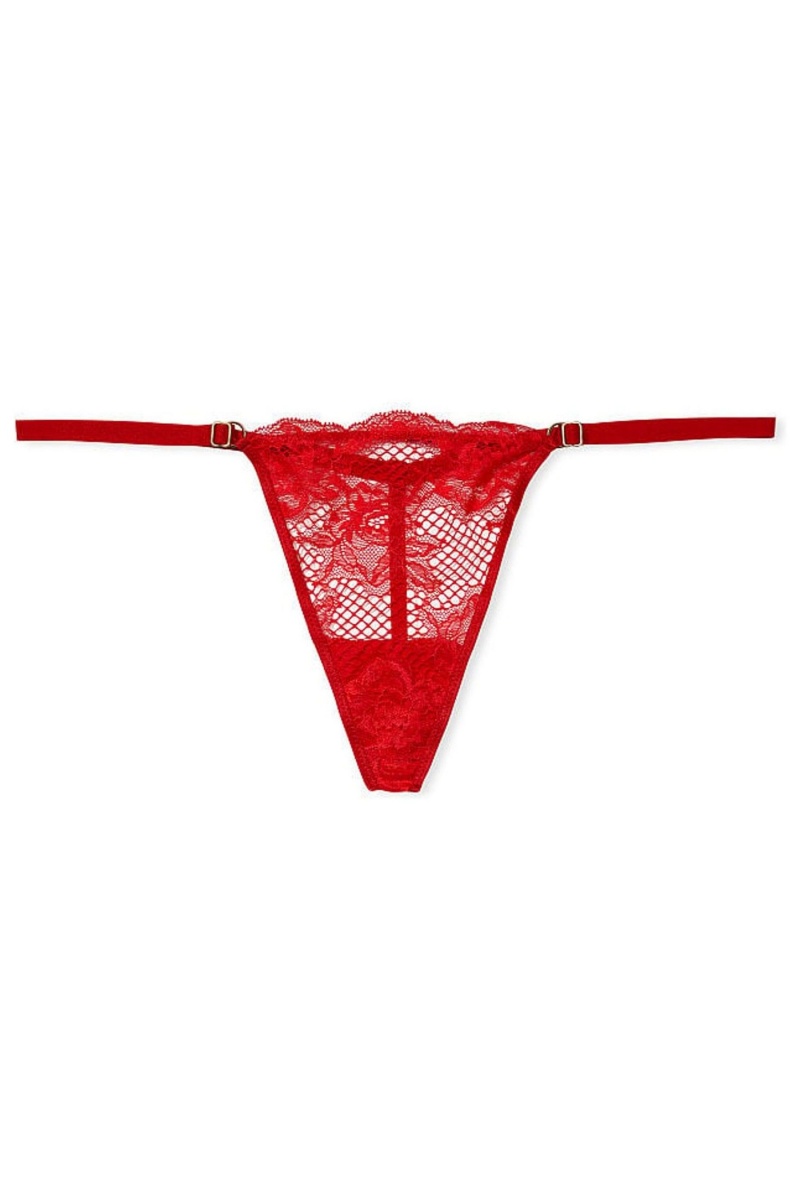 Lipstick Red Victoria's Secret Very Sexy Lace Thong Knickers | 9107VQWYK