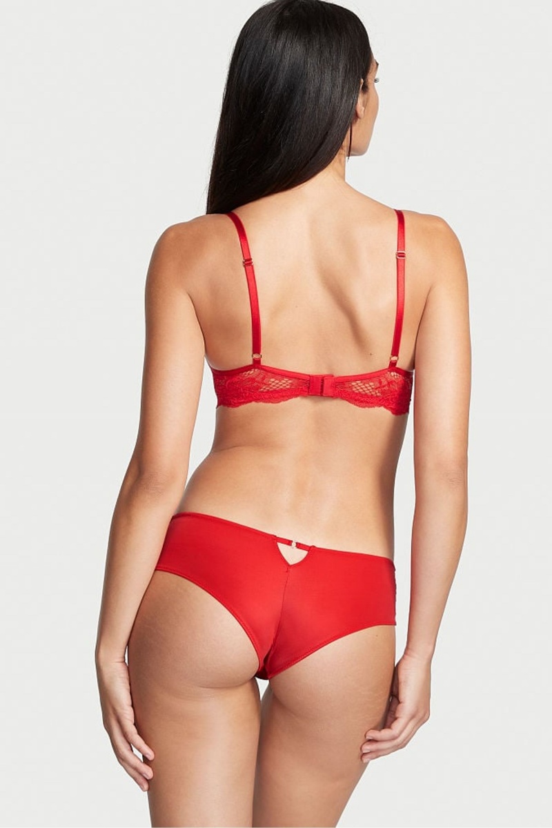 Lipstick Red Victoria's Secret Very Sexy Lace Cheeky Knickers | 8362FXICP