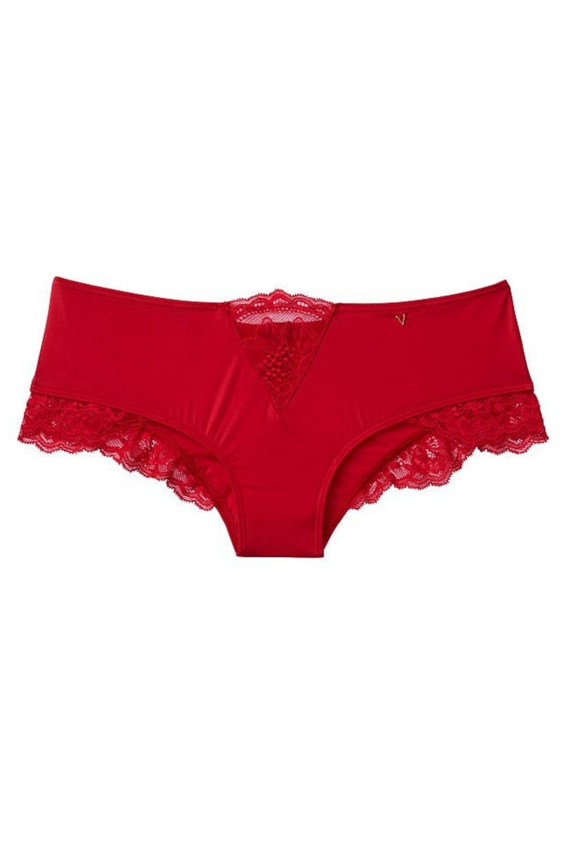 Lipstick Red Victoria's Secret Very Sexy Lace Trim Cheeky Knickers | 1936MVELH