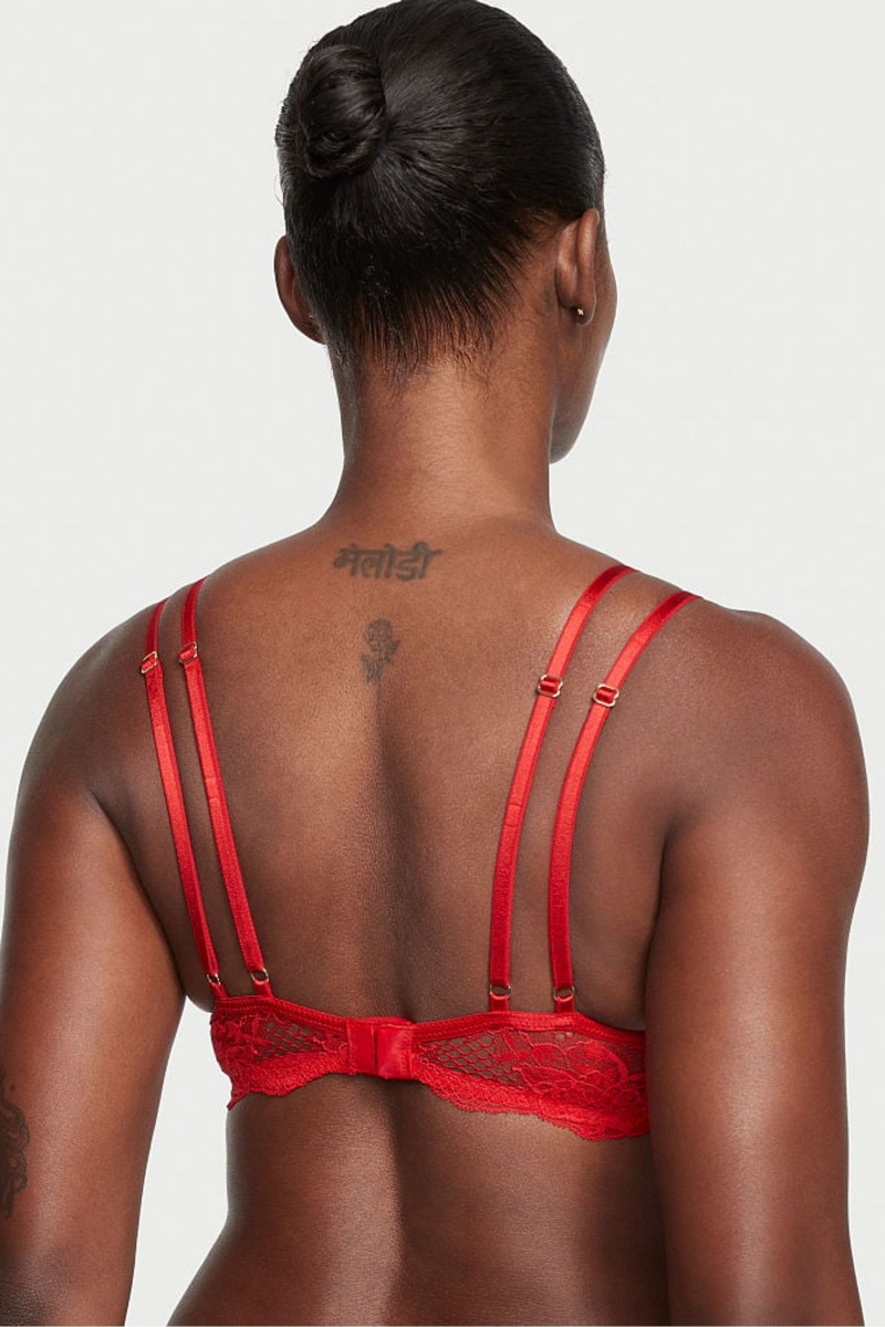 Lipstick Red Victoria's Secret Very Sexy Open Cup Unlined Demi Bra | 6953ZWCBI