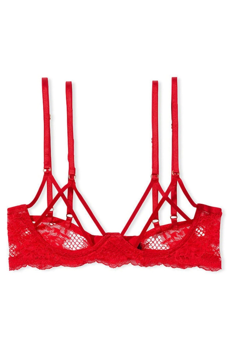 Lipstick Red Victoria's Secret Very Sexy Open Cup Unlined Demi Bra | 6953ZWCBI