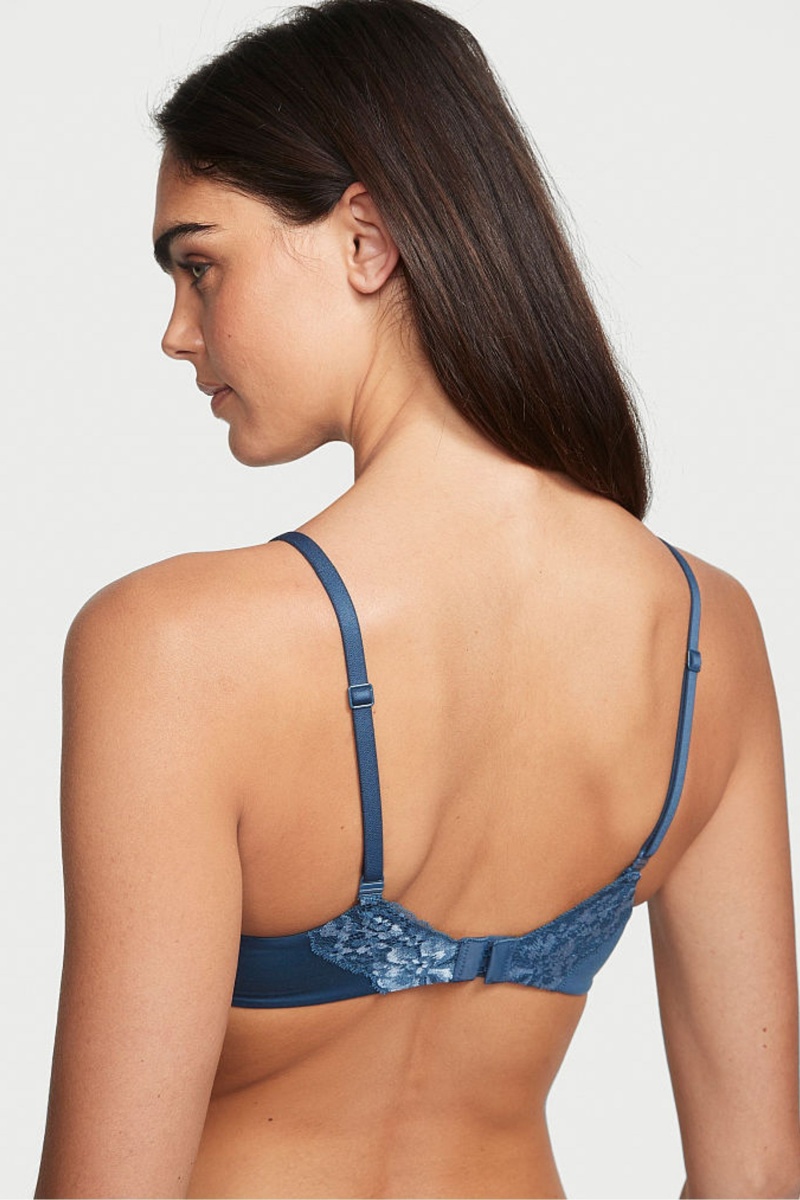 Midnight Sea Ombre Blue Victoria's Secret Body by Victoria Lace Lightly Lined Demi Bra | 9602EROZG