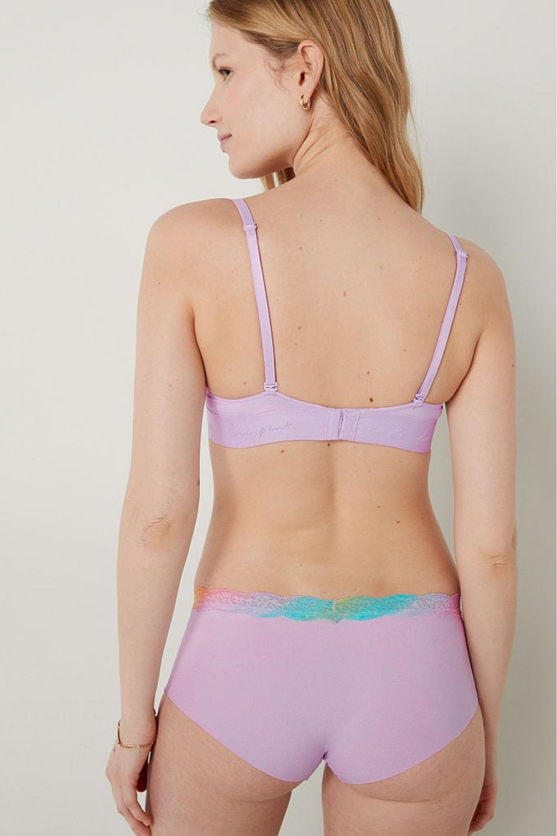 Misty Lilac Purple Victoria's Secret Wear Everywhere Smooth Push Up T-Shirt Bra | 6435OJBFA