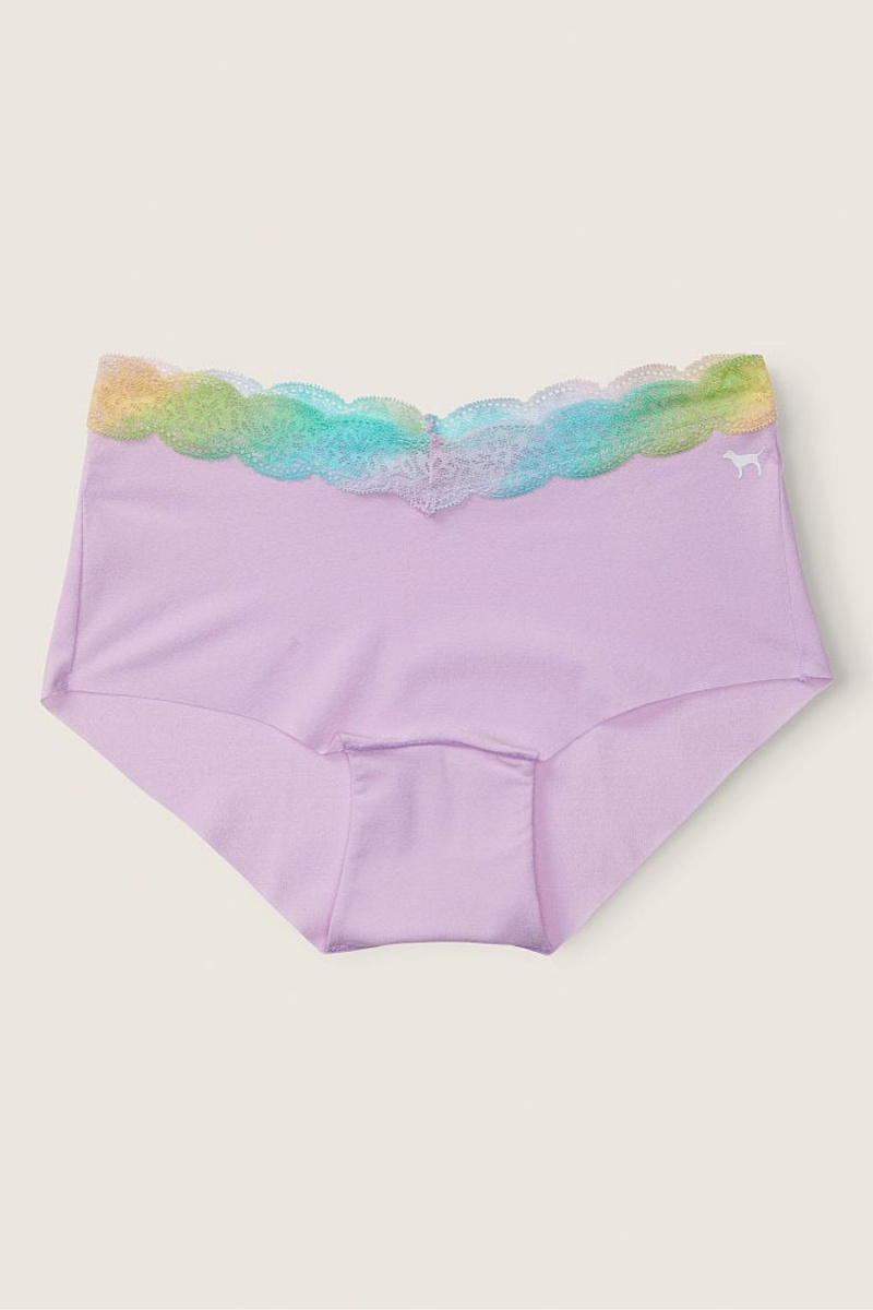 Misty Lilac With Gradient Lace Victoria\'s Secret No-Show No-Show Boyshort Knickers | 4903JAZIL