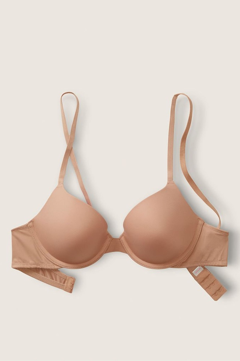 Mocha Latte Nude Victoria's Secret Wear Everywhere Smooth Lightly Lined T-Shirt Bra | 9083RMQHO