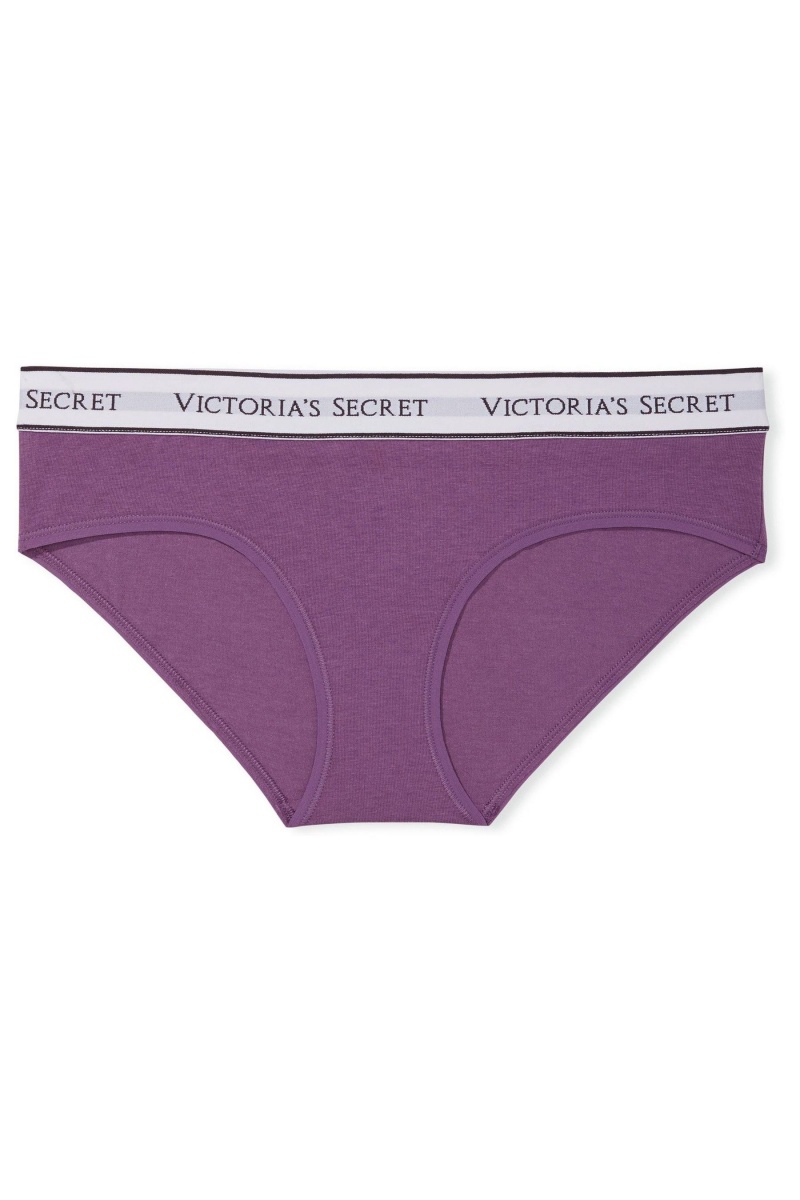 Mystified Purple Victoria's Secret Stretch Cotton Logo Knickers | 2381HUPCJ