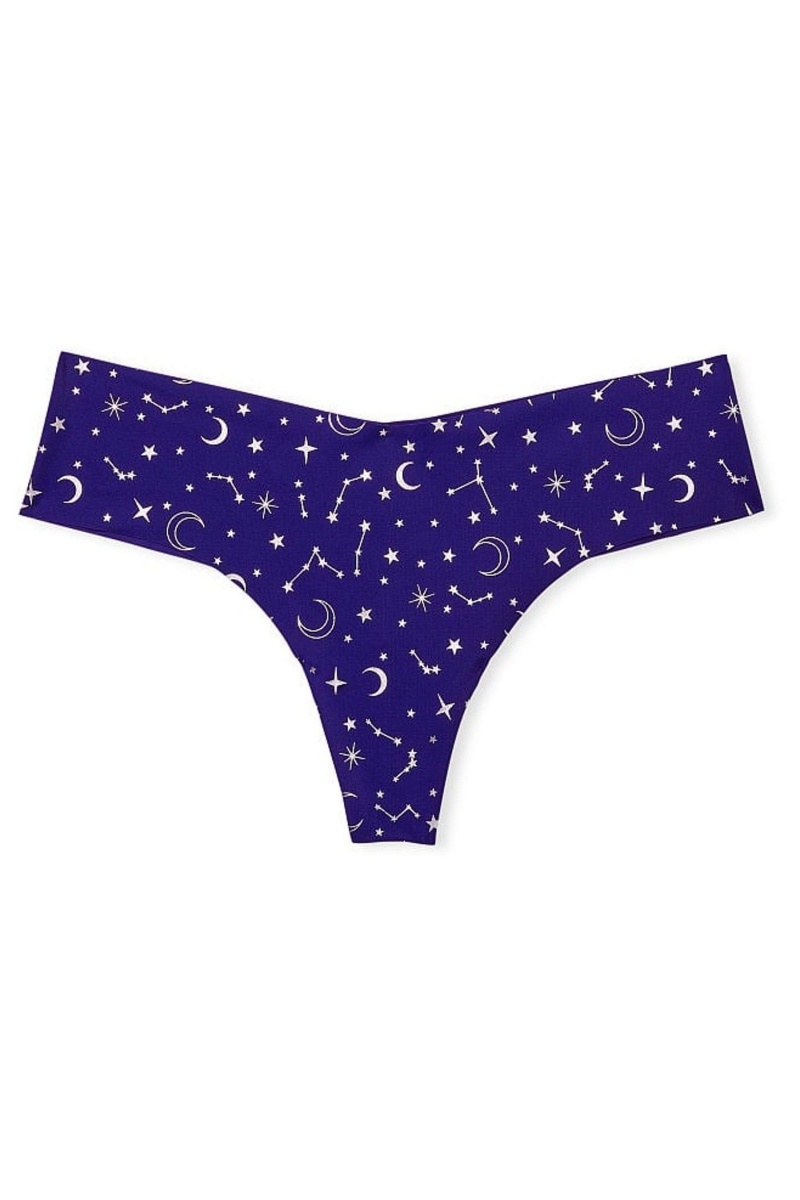 Night Ocean Blue Victoria's Secret Sexy Illusions by Victorias Secret No Show Shimmer Thong Knickers | 5134AGFLK